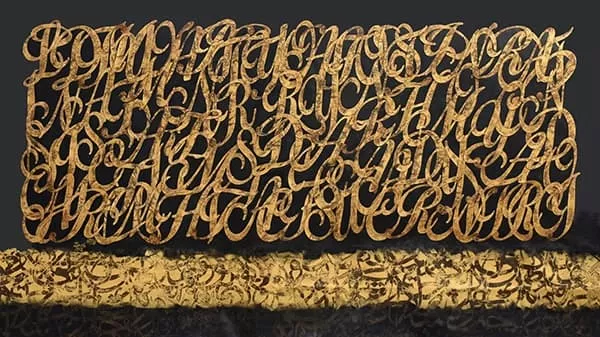 Œuvre Dialogue, 2018. Collage, acrylique sur toile par Mahmoud Zendehroudi (Zende).