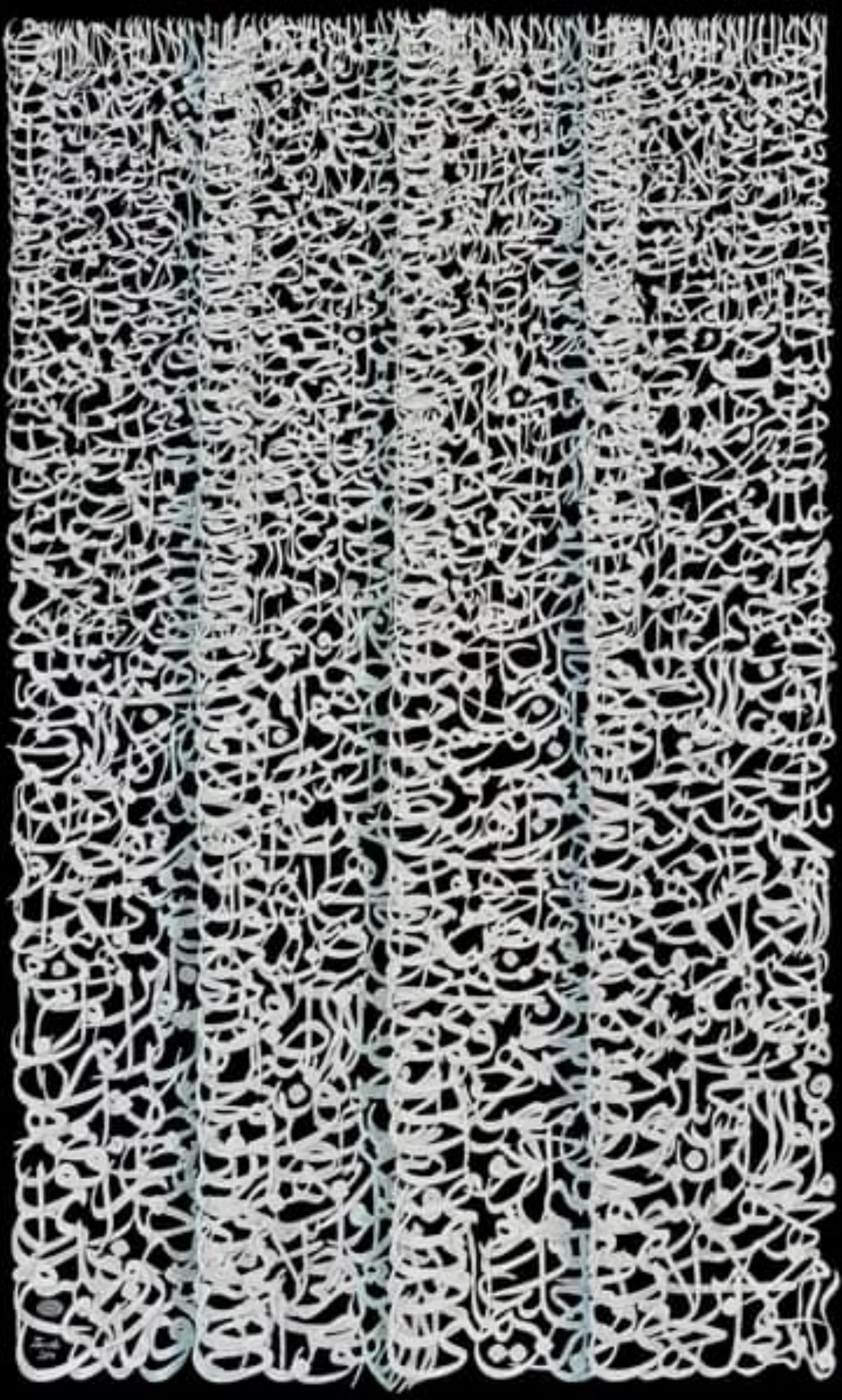 Tableau Analogie (2014) de Mahmoud Zendehroudi (Zende), adjugé par Enchères de Taraneh Baran.
